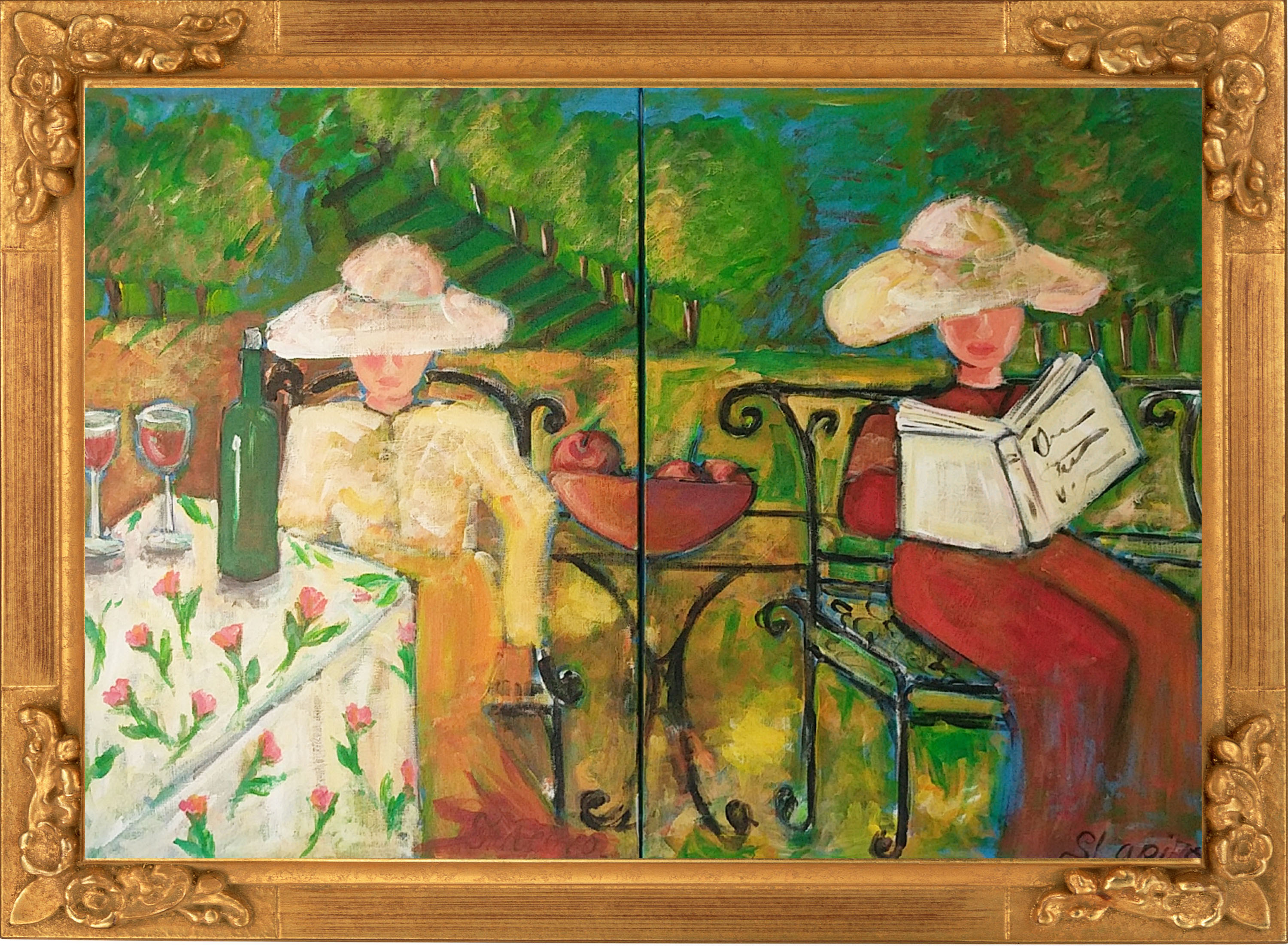 1a. Two ladies in the park
